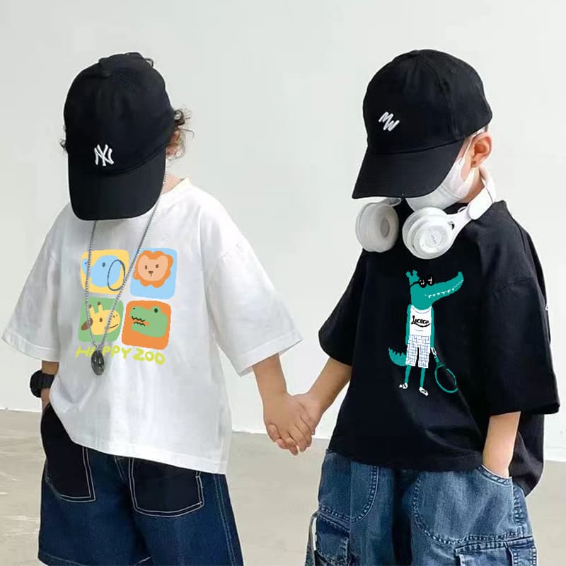 Children's clothing boys short-sleeved t-shirt children's 2025 new summer pure cotton tops for small and medium-sized children thin half-sleeved boys