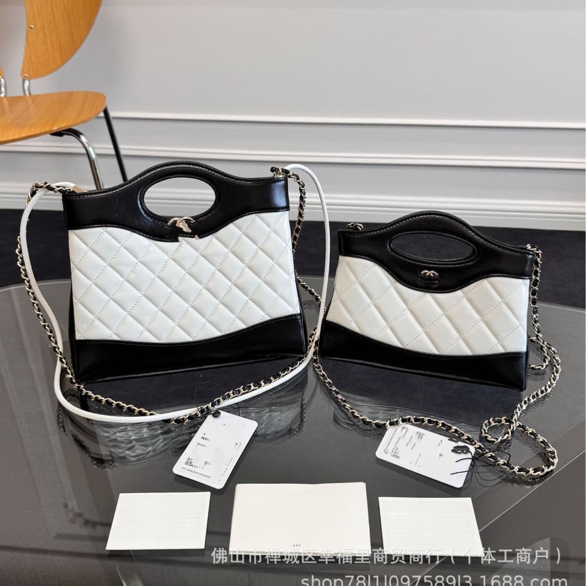 Small Fragrance Style Women's Bag 31 Bag Mini Diamond Quilted Crossbody Bag Cowhide Chain Bag Phone Bag Fashion Genuine Leather Shoulder Bag