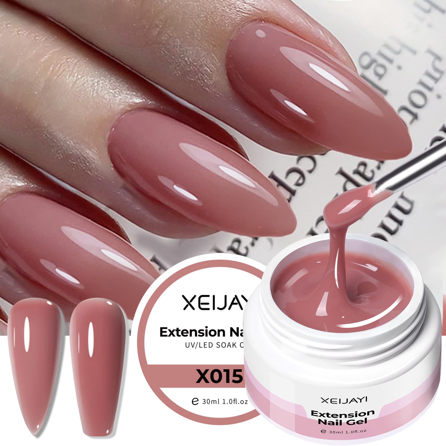 Canned solid nail extension glue 2025 new bean paste color nail polish plastic shaping nail salon exclusive