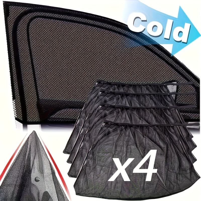 Cross-border car anti-mosquito net car window screen sunshade encryption universal heat insulation artifact glass net dust cover