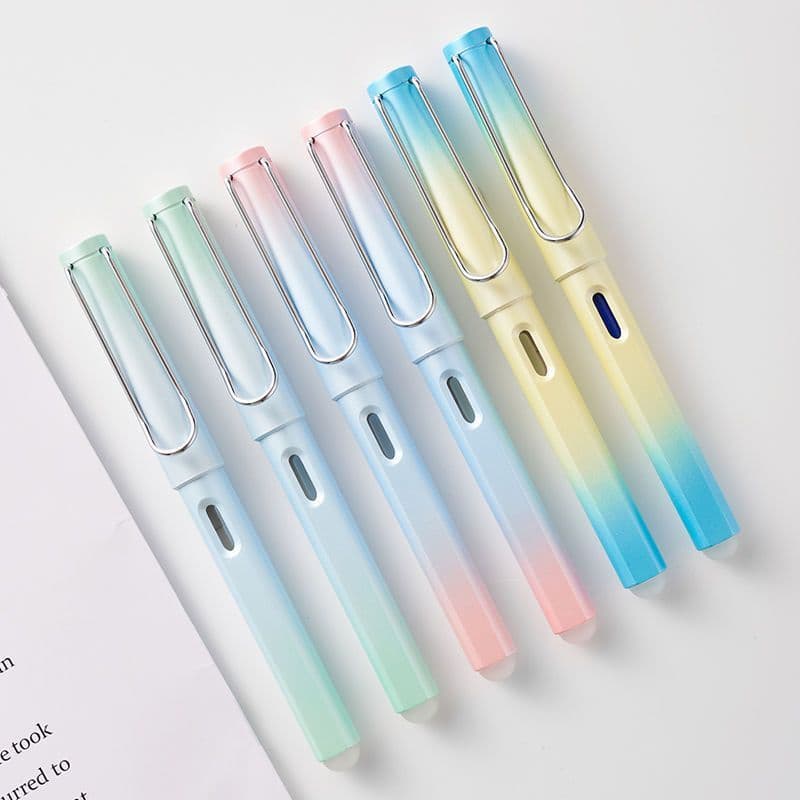Thermal erasable pen primary school students new magic eraser beginner third grade replaceable ink bag positive gradient color