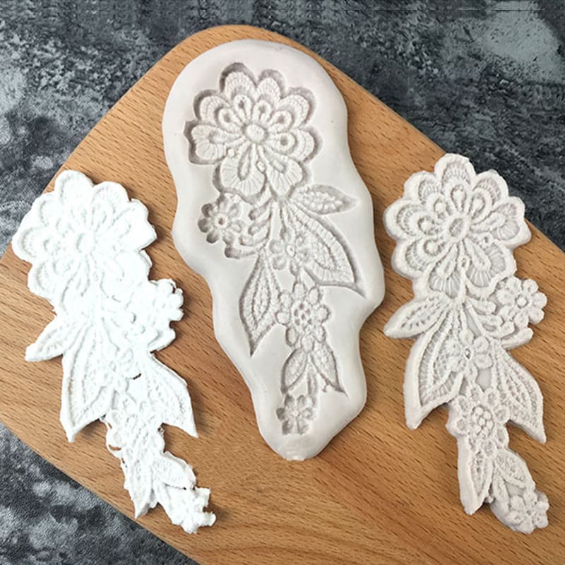 Fondant Lace Cake Border Mold, Cake Fabric Pattern Embossed Silicone Mold, Baking Tool Factory Direct