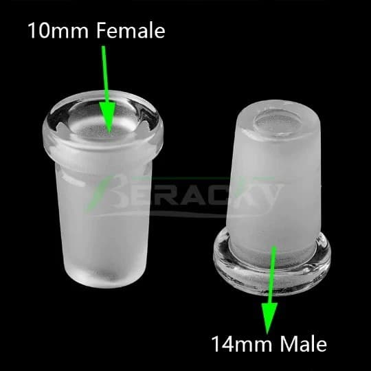Cross-border spot high borosilicate glass 14 to 10 plugs with internal and external grinding glass bong accessories 14mm outside 10mm inside