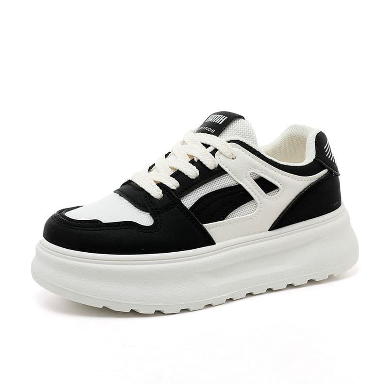 [Custom] KT263 New 2025 Spring/Autumn Board Shoes Thick Sole Simple Low-Top Height-Increasing School Fashion Student Style
