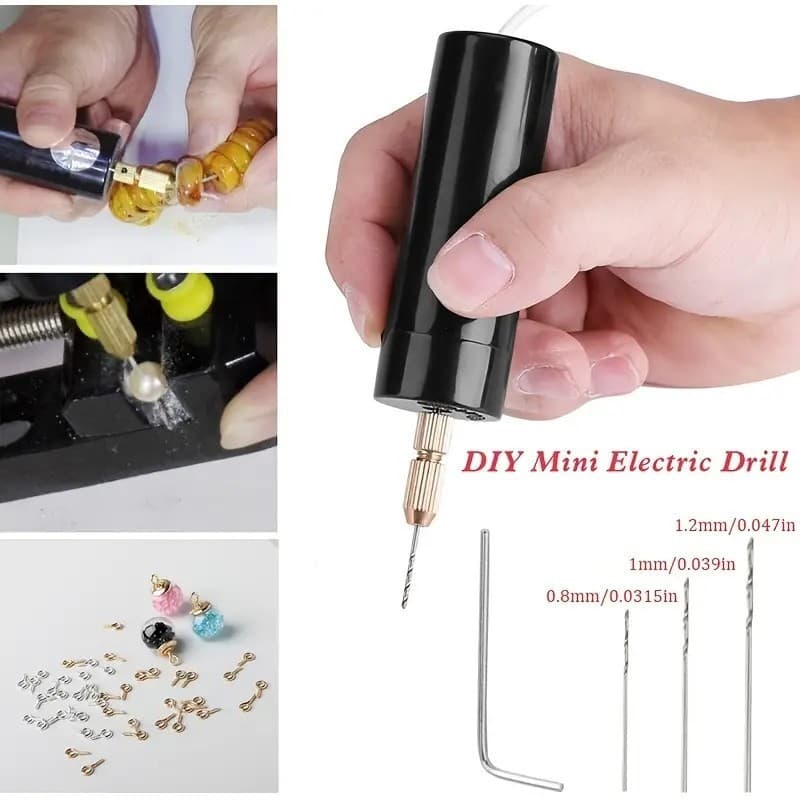 Mini electric drill crystal glue diy electric drill electric USB small electric drill pearl crafts hand-drilled holes