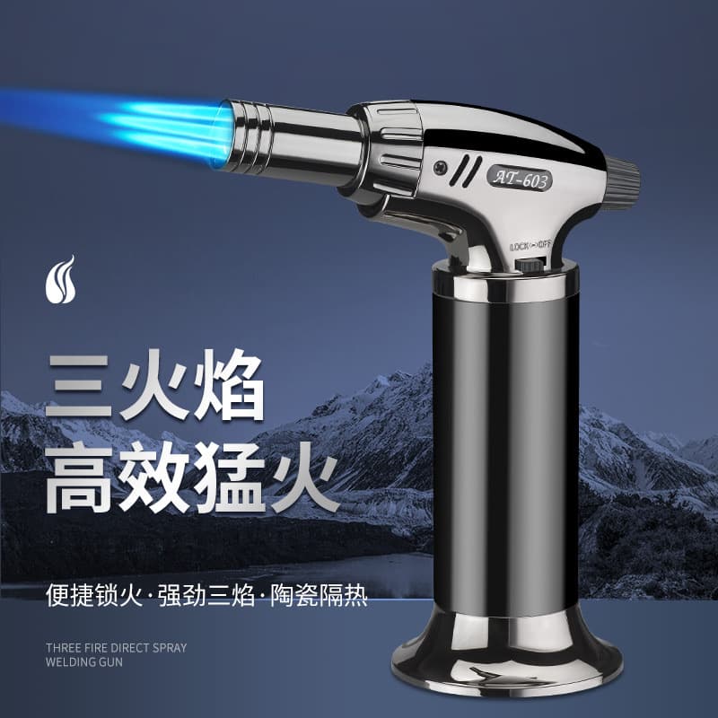 AT603 Household Outdoor BBQ Baking Welding Copper Iron Stainless Steel Portable Torch Igniter Gas Lighter