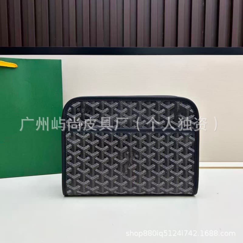 Goyard Pouch Toiletry Bag Classic Monogram Y Letter Clutch Organizer Cosmetic Bag Unisex