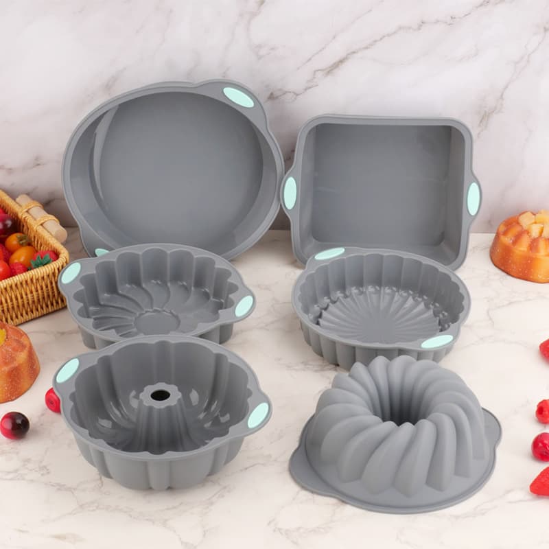 Cross-Border Silicone Creative Cake Mold Set, Multi-Shape Silicone Mold, Household Kitchen Baking Tool