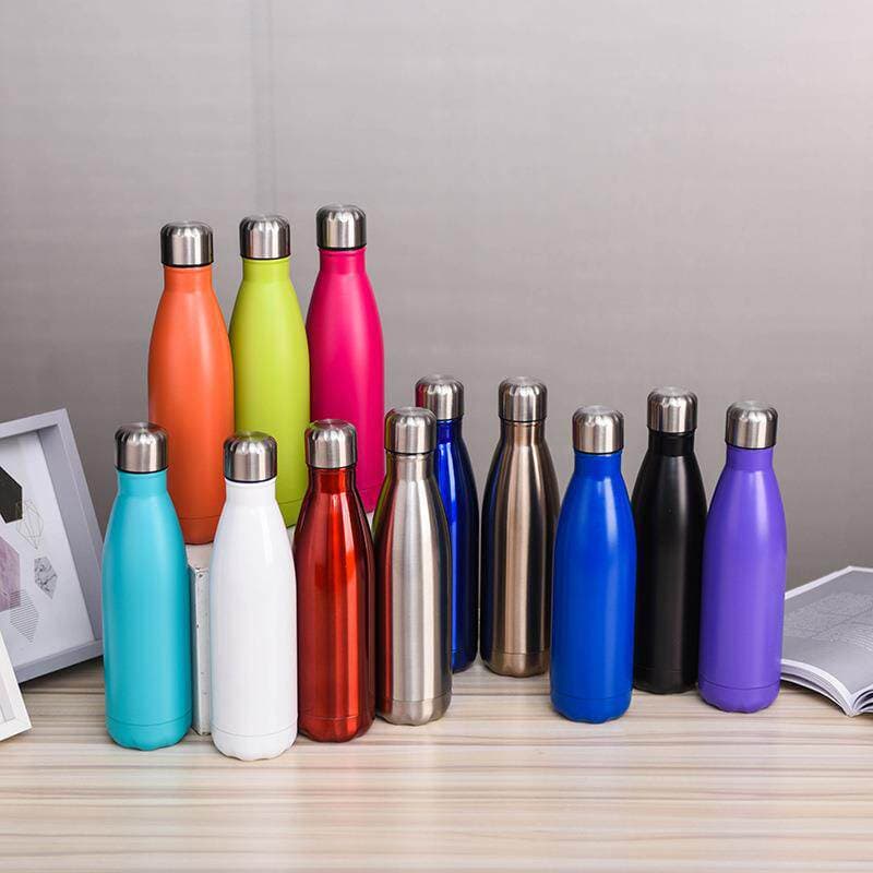 Cross-border simple 304 stainless steel coke bottle large capacity vacuum insulated cup outdoor portable sports water cup wholesale