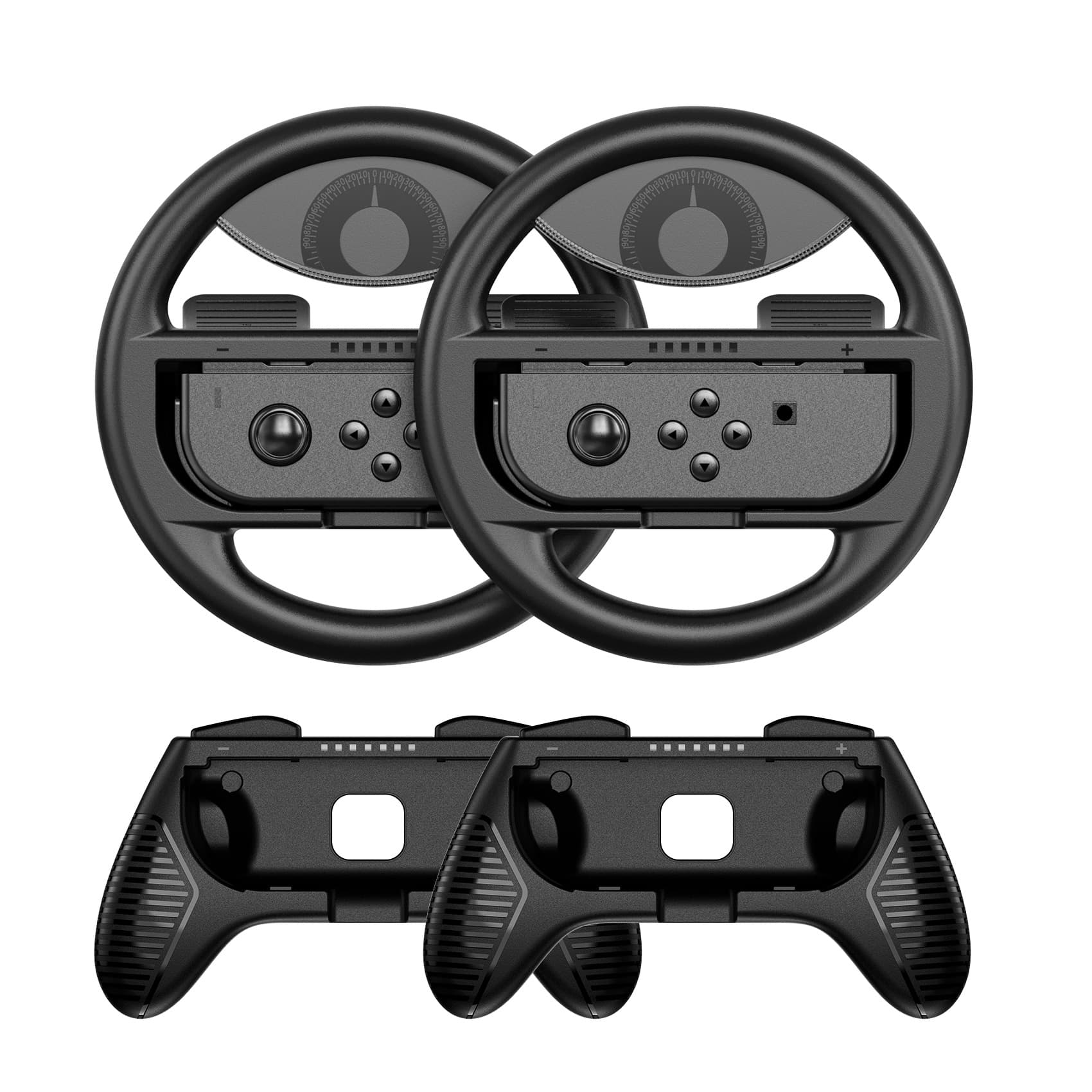 LinYuvo Link Play Switch Joy-Con Handle Indicator Grip Compass Game Steering Wheel Racing