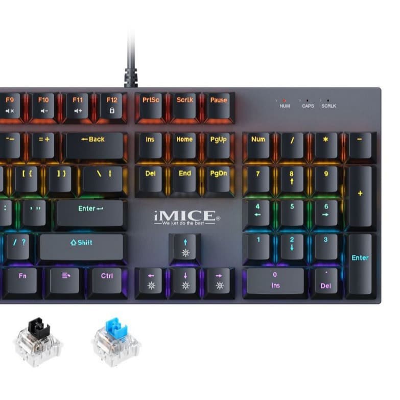 Wired Mechanical Keyboard Processing and Customization with Logo, Small Languages, Red Switch, Green Switch, Black Switch, Brown Switch Options, Global Customization Available