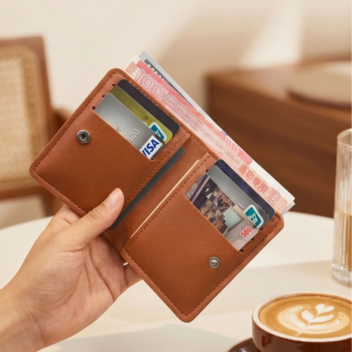 Cross-border Hot Selling Women's Card Holder Mini ID Wallet Multi-functional Card Case with Multiple Slots Simple Slim Wallet