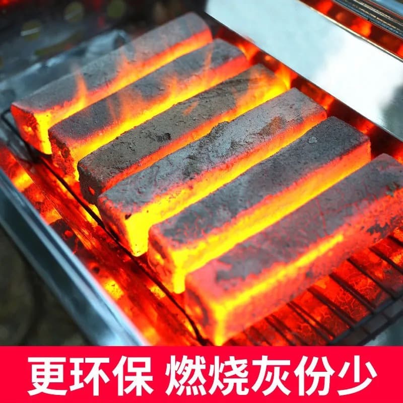 BBQ Charcoal for Home Use, Quick-Light Fruitwood Charcoal, Machine-Made Charcoal, Smokeless Commercial Fuel, Bamboo Charcoal, Steel Outdoor BBQ Charcoal