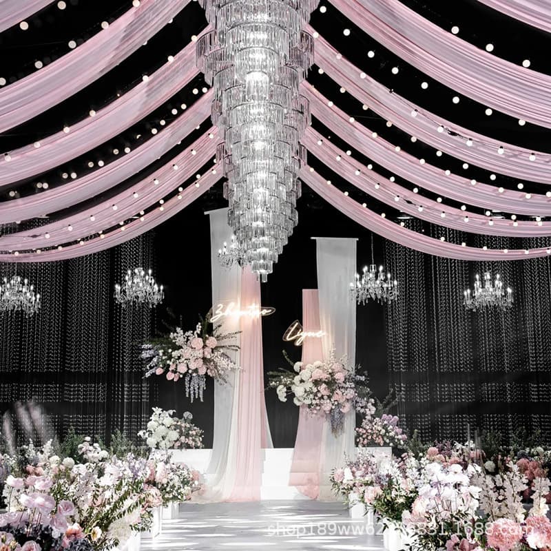 Birthday party/festival backdrop decorations, archway drapes, veil backdrops, curtains, creative wedding drapes