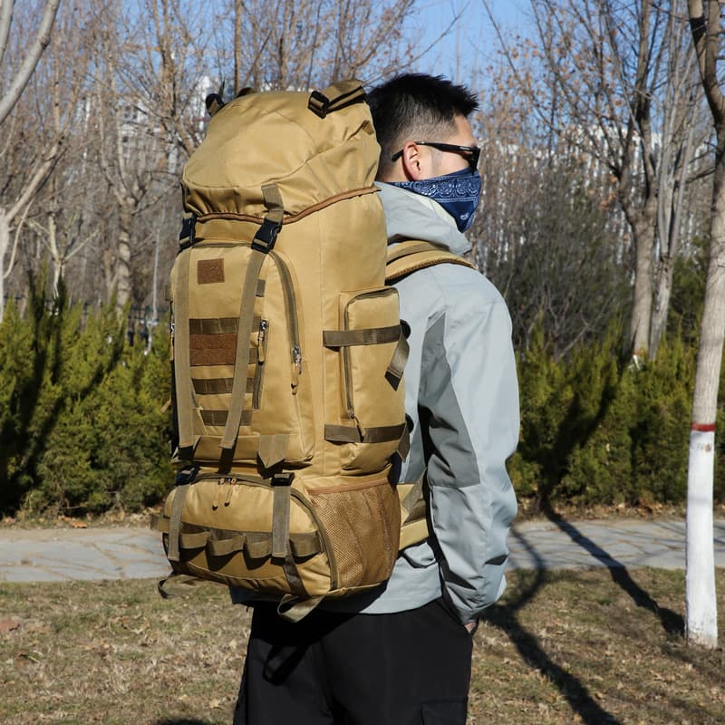 Cross-border trend 2026 new mountaineering backpack large capacity camouflage casual outdoor travel backpack