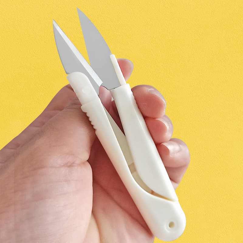 Household Small Thread Snips U-Shaped Thread Cutter Fishing Line Scissors V-Shaped Scissors Cross Stitch Scissors Handmade DIY Craft Scissors