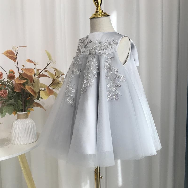 Baby Girl's 1st Birthday Dress Korean Style High-Waist Princess Tutu Dress for Flower Girl Wedding