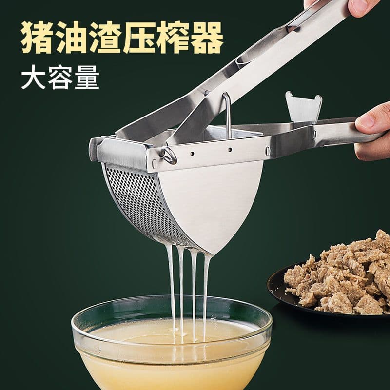 Hydraulic Oil Press Manual Stainless Steel Lard Press Small Home Hand Press Oil Extractor for Pork Fat