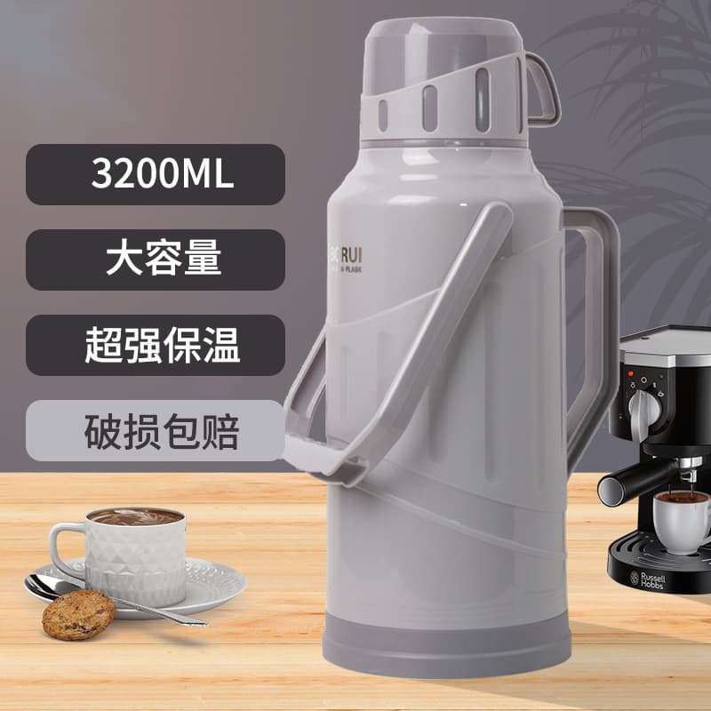 Thermos for Student Dormitory, Insulated Water Bottle, Home Vacuum Flask, Hot Water Tea Kettle with Inner Liner, 3.2 Liter 8 Pound