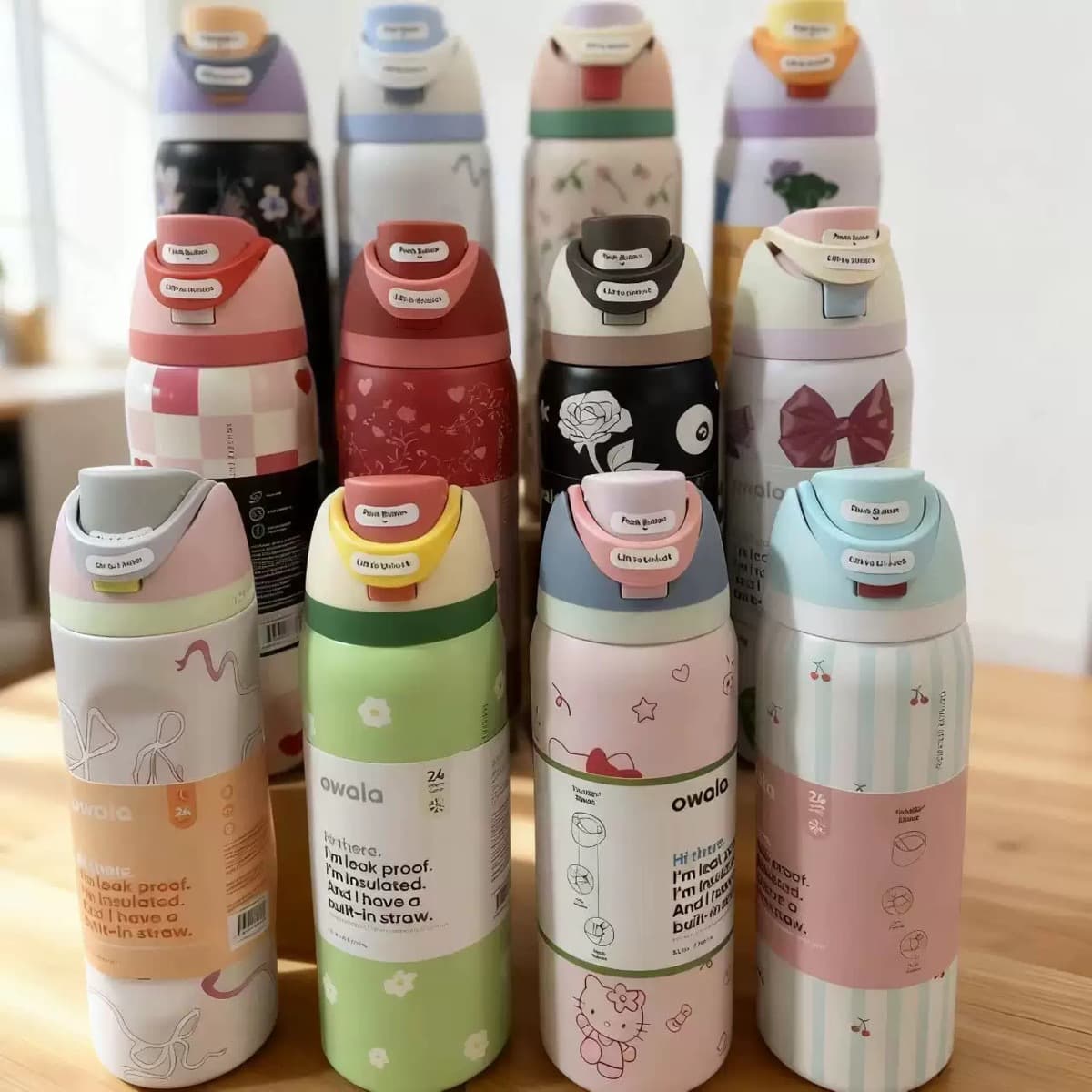 owala thermos cup freesip water cup student stainless steel straw sports portable imported joint series water cup