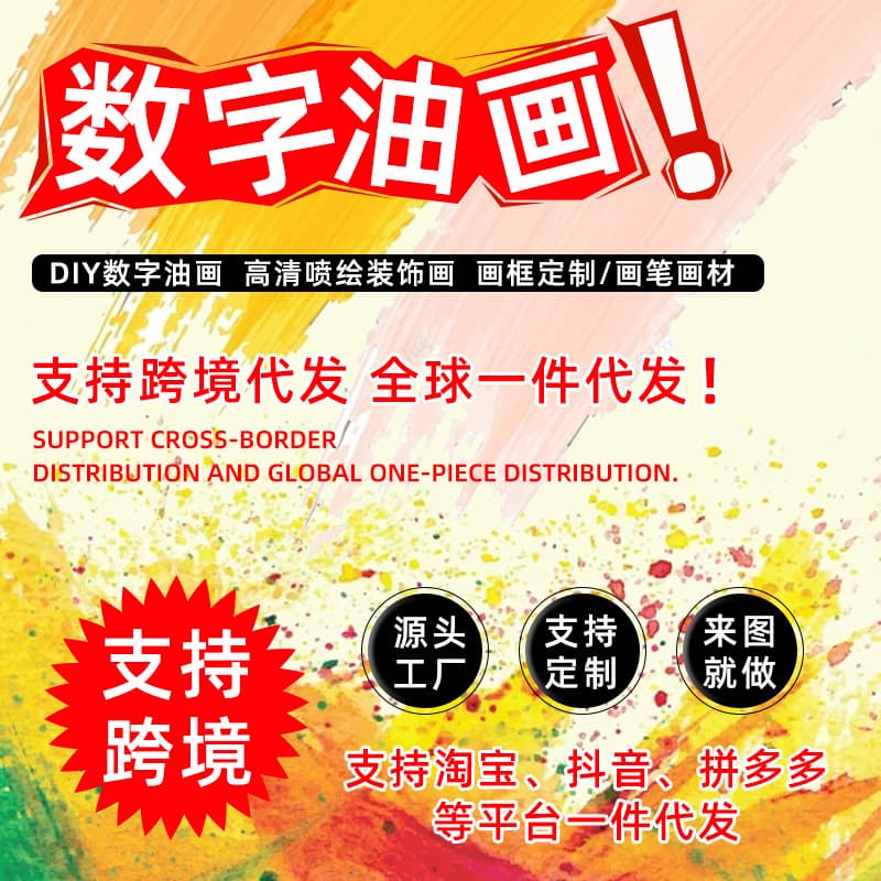 Custom cross-border exclusive DIY digital oil painting anime character electronic version hand-painted fill oil painting with color adjustment assistance