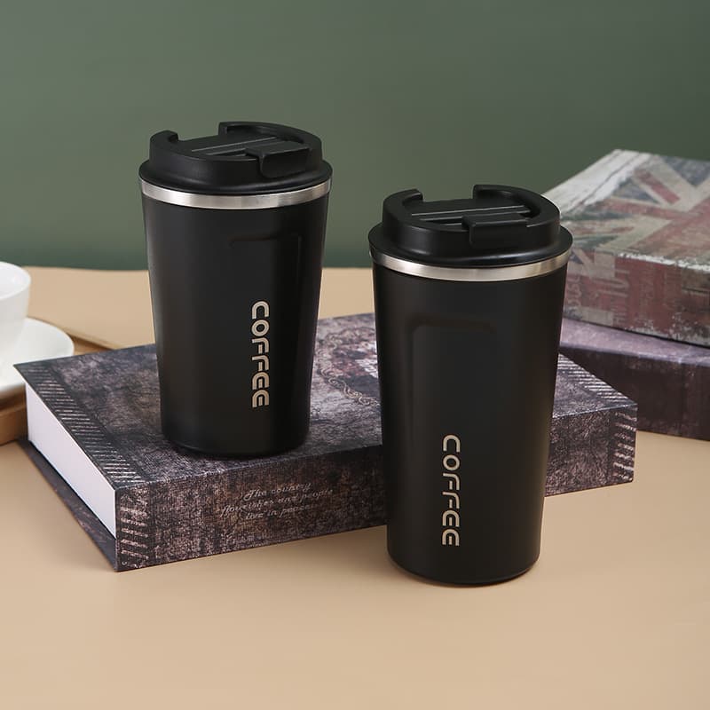 Cross-border Stainless Steel Insulated Tumbler Double-Wall Vacuum Flip-Lid Coffee Cup Smart Temperature Display High-Fashion Couple Car Mug