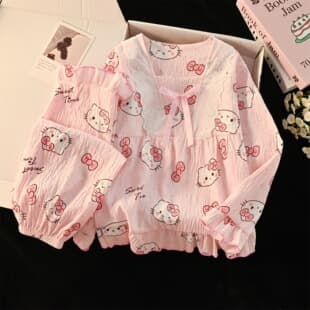 Children's Homewear Set Spring Autumn New Cloud Cotton 2025 Girls' Pajamas Kids Baby Homewear Children's Clothing