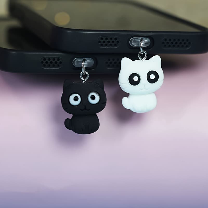 Acrylic Dust Plug Pendant for Kindle Reader, Headphones, Type-C, Apple Phone Charging Port Dust Protection