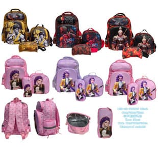 Kpop Hunter Witch Group IP 3-Piece Rolling Backpack Waterproof Wear-Resistant for School Travel Large Capacity Bag Backpack Lunch Bag