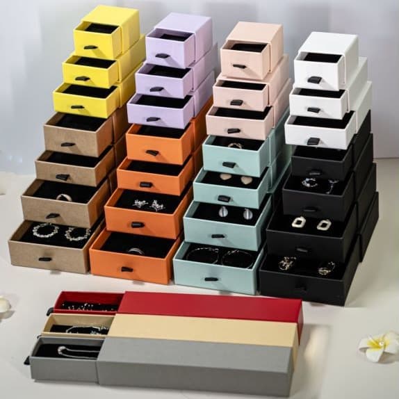 Drawer jewelry packaging boxes, earrings, jewelry boxes, rings, earrings, jewelry boxes, necklaces, bracelets, badges, bracelets, custom boxes