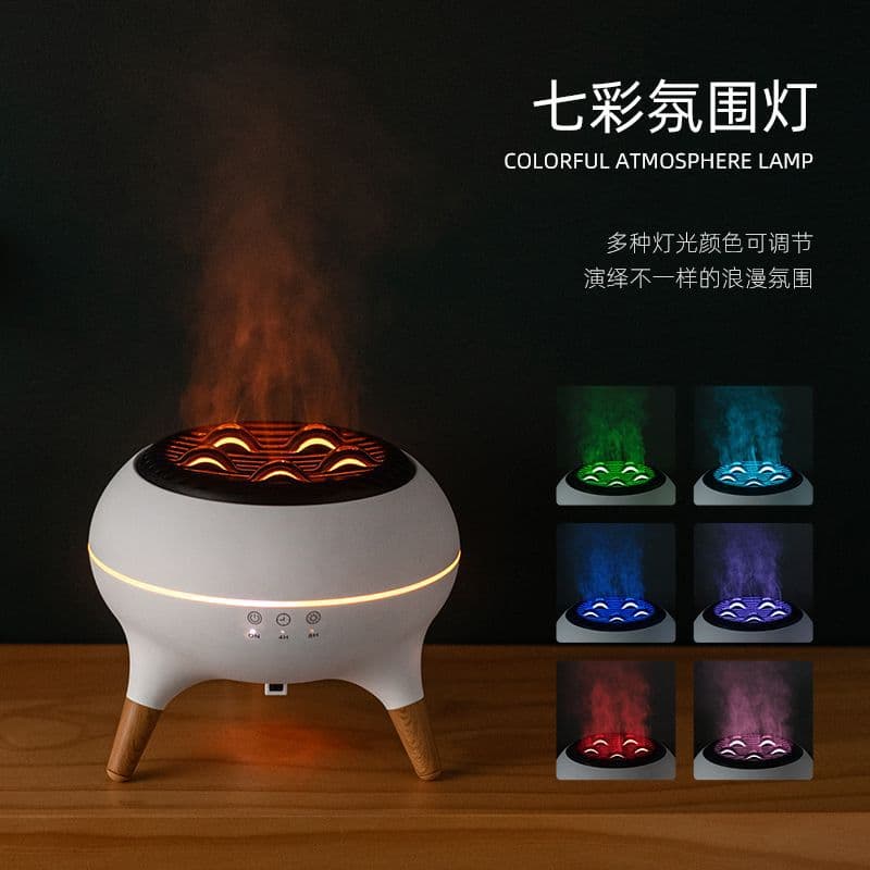 Cross-border Wholesale Essential Oil Aromatherapy Diffuser Jellyfish Salt Stone Clock Ship Smoke Ring Volcano Smoke Ring Humidifier Diffuser