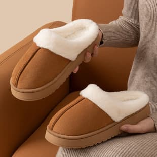 Premium Cotton Slippers for Couples, Autumn and Winter Indoor Home Anti-Slip Thick Sole Velvet Warm Couple Slippers