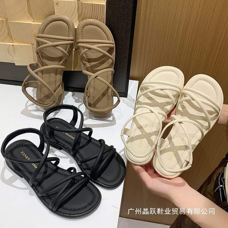 Stylish Flat Sandals for Women, Versatile and Comfortable, Pairs with Roman Dresses, 2025 Summer Roman Style Design