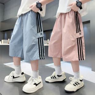 Boys' Shorts Summer Thin 2026 New Style Boys' Casual Sports Knee-Length Shorts Seven-Tenths Pants for Older Children