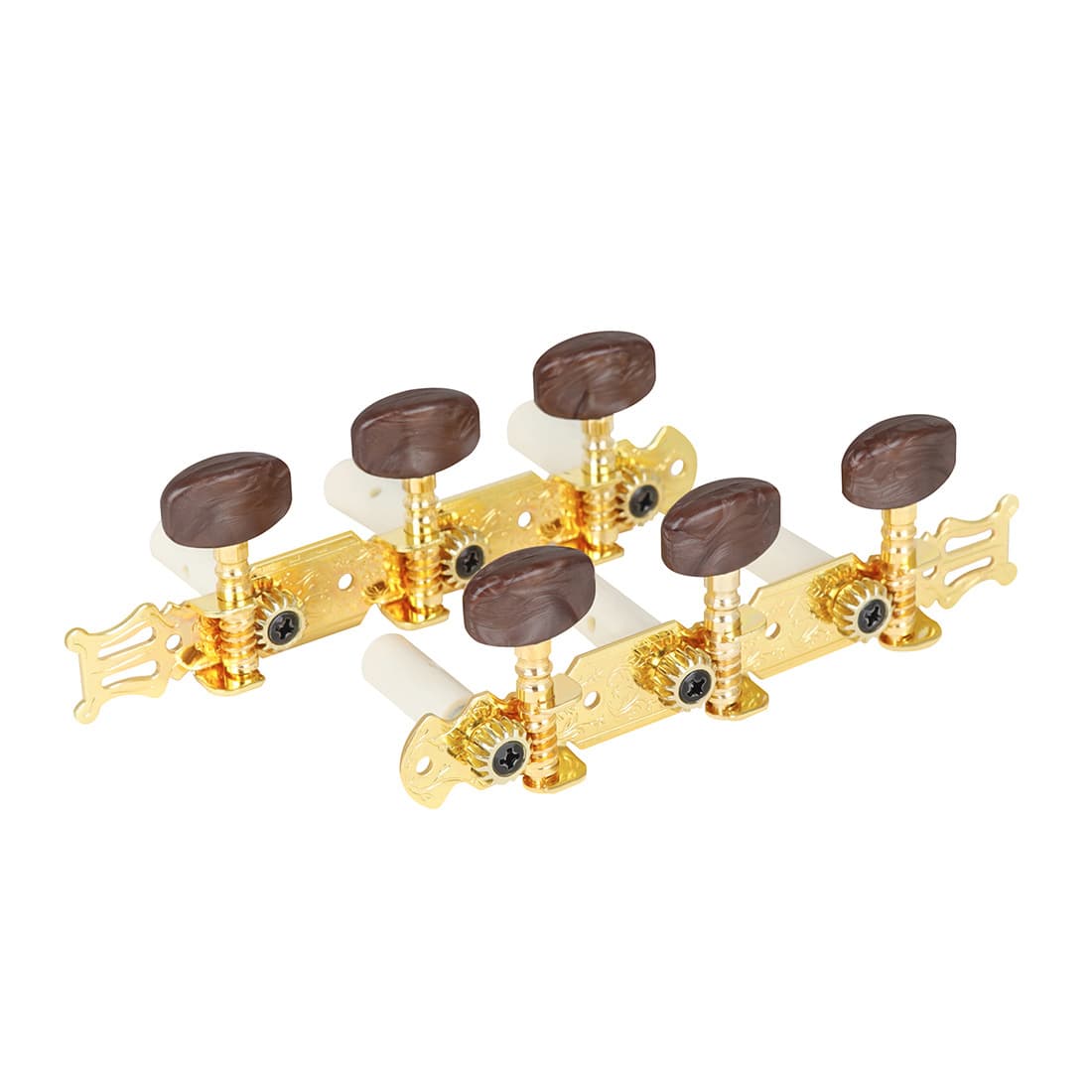 Metal Open-Ended Triple Guitar String Button Lava Stone Head Classical Guitar Tuning Button Musical Instrument Accessories