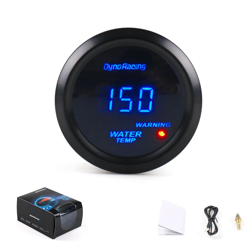 Car Modification Gauge 12V Universal Blue Digital Display Tachometer Boost Water Temperature Oil Pressure Oil Temperature Voltmeter 52MM
