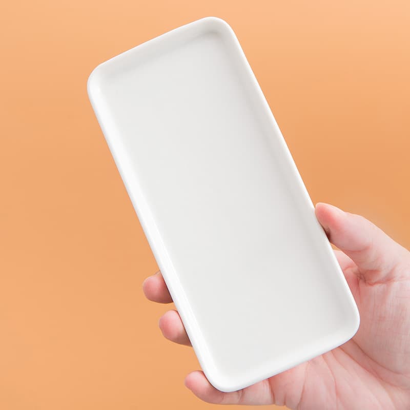 Creative Rectangular Ceramic Tray Hotel Toothbrush Holder Dish Home Use Plate Bowl Cup Storage Organizer from China
