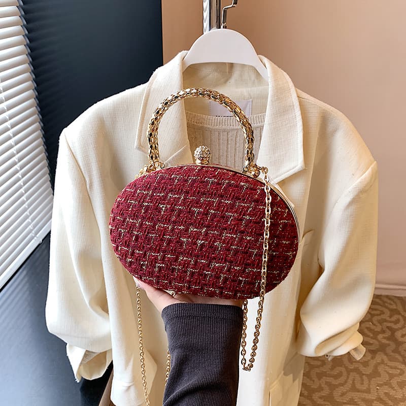 Personalized simple and fashionable women's small round bag autumn and winter new shoulder bag 2025 trend niche design crossbody bag