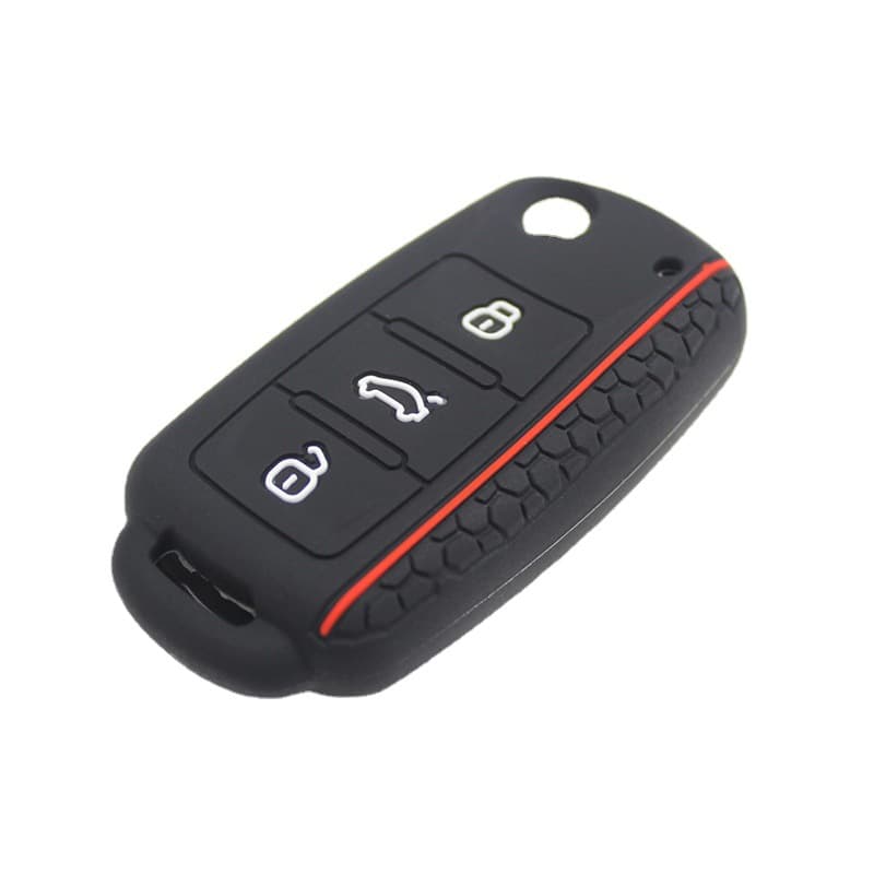 Honeycomb Silicone Car Key Cover for VW Jetta Skoda Bora Golf Polo