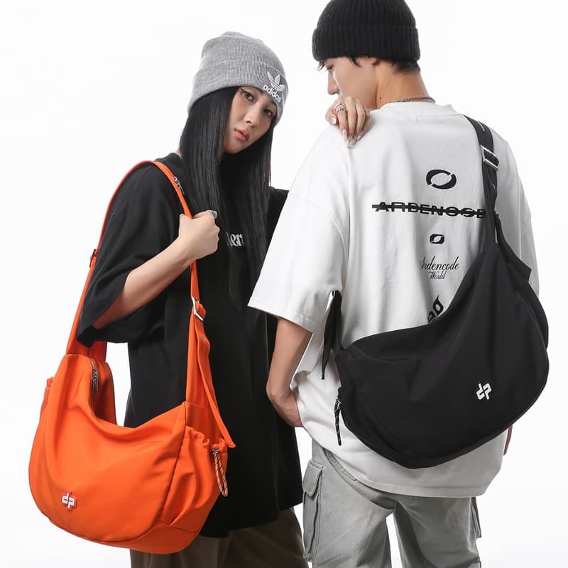 Hipster Single Shoulder Bag for Women, Ins Style Solid Color Couple Fashion Utility Crossbody Bag, Trendy Niche Dumpling Bag for Men