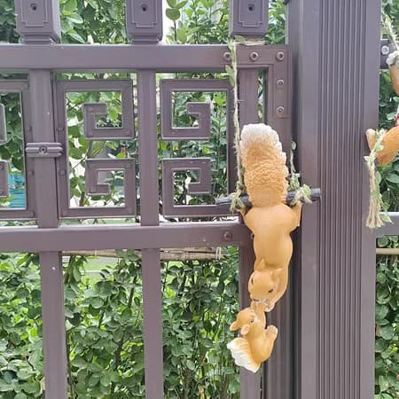 Cross-border outdoor animal hanging ornament for courtyard balcony garden decoration fence hook decor resin craft