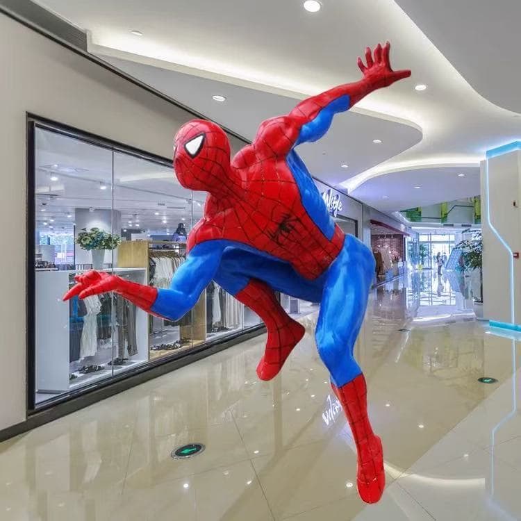 Disney Iron Man Avengers Spider-Man Cartoon Character Sculpture Iron Man Shopping Mall Exhibition Hall Large Ornament