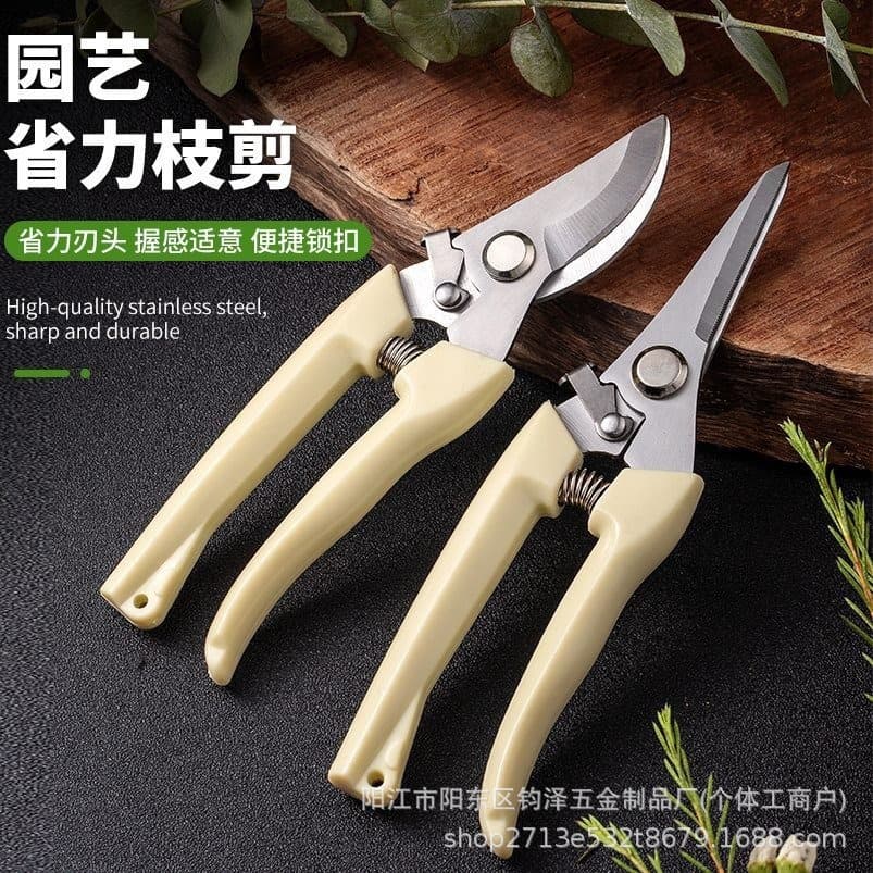 Garden Pruning Shears Curved Head Garden Scissors Fruit Picking Scissors Garden Tool Scissors Factory Supply
