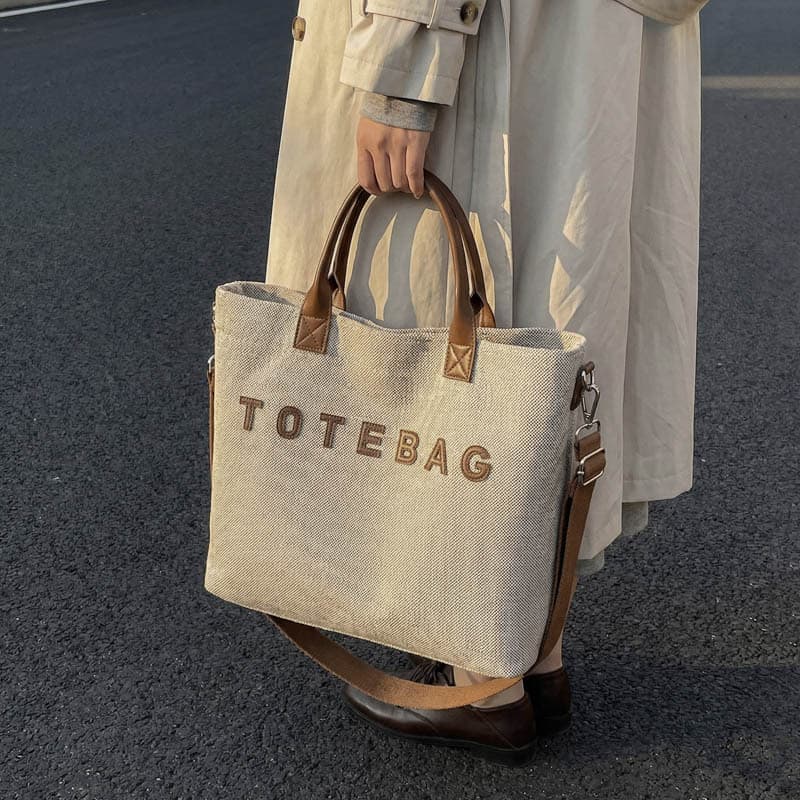 Japanese simple tote bag female college students commuting to class crossbody bag women's light and versatile portable shoulder bag
