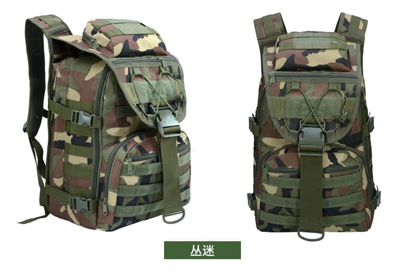Large Capacity Outdoor Tactical Camouflage Backpack Military Fan Outdoor Hiking Mountaineering Bag CS Training Gear Bag Swordfish Bag