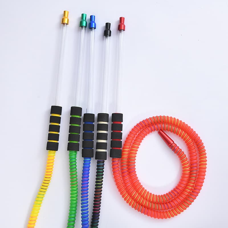 Acrylic Hookah Hose Wholesale Bar Premium Handle Hose Retractable Durable Hookah Pipe
