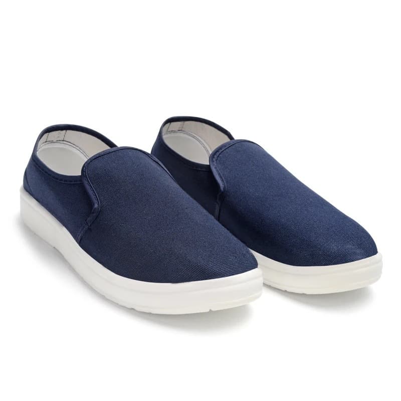 Wholesale ESD Dustproof Anti-Static Cleanroom Canvas Mid-Calf Shoes, SPU Soft Sole Clean Four-Eye PVC 4-Hole Men's and Women's Work Shoes