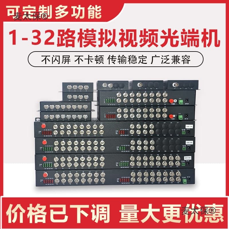 1/2/4/8/16 Channel BNC Digital/Analog Video Optical Transceiver to Fiber Transceiver Extender Metabo