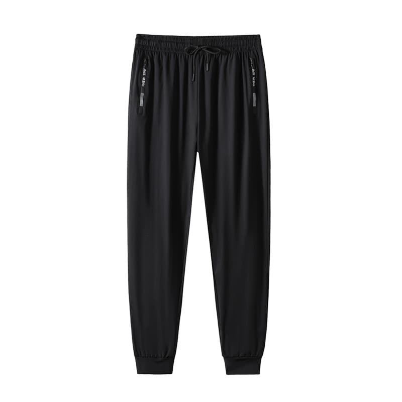 Cross-border wholesale manufacturer summer new ice silk pants men's floral zipper fashion versatile casual pants cargo pants