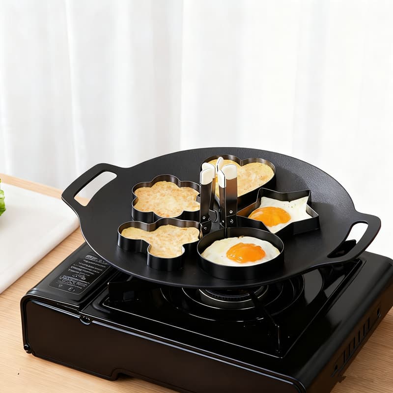 304 Stainless Steel Egg Mold Heart Flower Shape Poached Egg Kitchen Creative Egg Ring